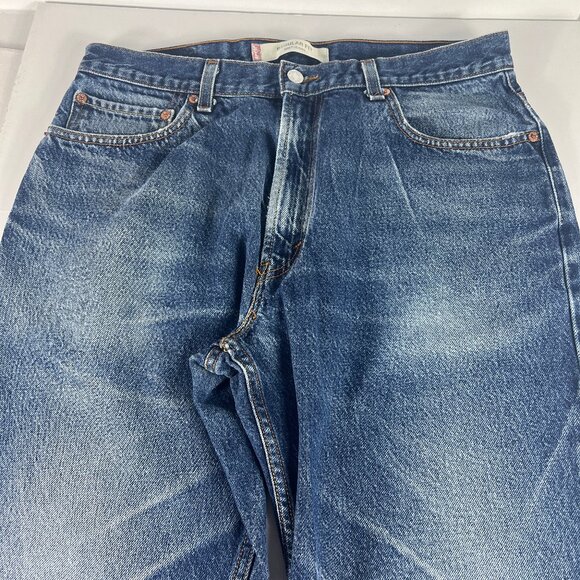 Y2K Levi's Jeans Men's 33 x 30* 505 Straight Blue Faded Cotton Denim Tag 36 x 32 - Picture 2 of 16